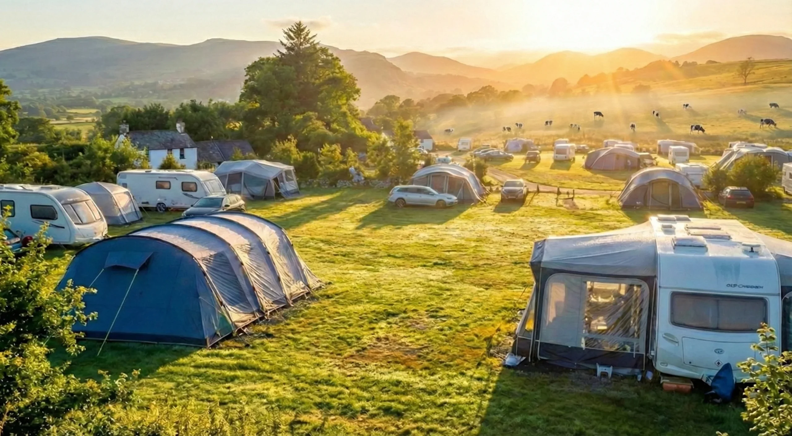 llwyn bugeilydd parc gwersylla caravan 1